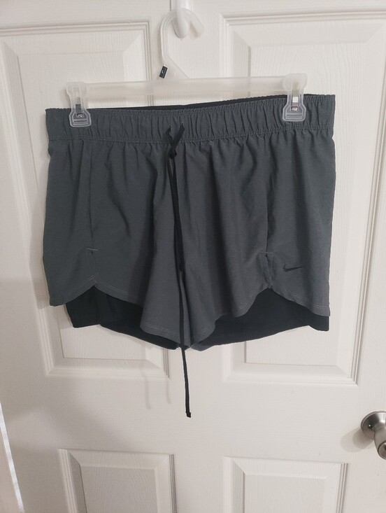 Nike Pants - Nike Women's Dark Gray Layered Running Shorts